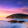 Led Wandbild Sonnenuntergang In Bucht Querformat Zoom