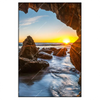 Led Wandbild Sonnenuntergang In Meeresgrotte Hochformat Produktvorschau Frontal
