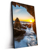 Led Wandbild Sonnenuntergang In Meeresgrotte Hochformat Produktvorschau Seitlich
