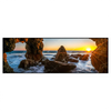 Led Wandbild Sonnenuntergang In Meeresgrotte Panorama Produktvorschau Frontal