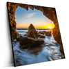 Led Wandbild Sonnenuntergang In Meeresgrotte Quadrat Produktvorschau Seitlich