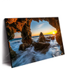 Led Wandbild Sonnenuntergang In Meeresgrotte Querformat Produktvorschau Seitlich