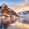 Led Wandbild Sonnenuntergang Norwegen Querformat Zoom