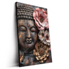 Led Wandbild Spiritueller Buddha Und Blumen Hochformat Produktvorschau Seitlich