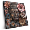 Led Wandbild Spiritueller Buddha Und Blumen Quadrat Produktvorschau Seitlich