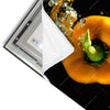 Led Wandbild Spritzer Von Paprika Beim Fallen Ins Wasser Panorama Materialvorschau