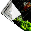 Led Wandbild Spritzer Von Paprika Beim Fallen Ins Wasser Querformat Materialvorschau