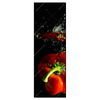 Led Wandbild Spritzer Von Paprika Beim Fallen Ins Wasser Schmal Produktvorschau Frontal