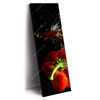 Led Wandbild Spritzer Von Paprika Beim Fallen Ins Wasser Schmal Produktvorschau Seitlich