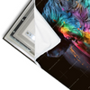 Led Wandbild Stier Mit Bunten Farben Querformat Materialvorschau