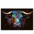 Led Wandbild Stier Mit Bunten Farben Querformat Produktvorschau Frontal