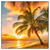 Led Wandbild Strand Von Barbados Quadrat Produktvorschau Frontal