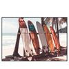 Led Wandbild Surfbretter Und Palmen Querformat Produktvorschau Frontal