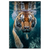 Led Wandbild Tauchender Tiger Hochformat Produktvorschau Frontal