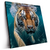 Led Wandbild Tauchender Tiger Quadrat Produktvorschau Seitlich