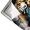 Led Wandbild Tiger Im Farbrausch Hochformat Materialvorschau