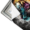 Led Wandbild Tiger Im Farbrausch Quadrat Materialvorschau