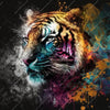 Led Wandbild Tiger Im Farbrausch Quadrat Motivvorschau
