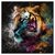Led Wandbild Tiger Im Farbrausch Quadrat Produktvorschau Frontal