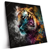 Led Wandbild Tiger Im Farbrausch Quadrat Produktvorschau Seitlich