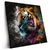 Led Wandbild Tiger Im Farbrausch Quadrat Produktvorschau Seitlich