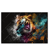 Led Wandbild Tiger Im Farbrausch Querformat Produktvorschau Frontal