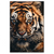 Led Wandbild Tiger Im Wasser Hochformat Produktvorschau Frontal