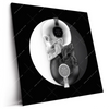 Led Wandbild Totenkopf Yin Yang Quadrat Produktvorschau Seitlich