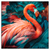 Led Wandbild Tropischer Flamingo Traum Quadrat Produktvorschau Frontal