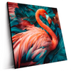 Led Wandbild Tropischer Flamingo Traum Quadrat Produktvorschau Seitlich