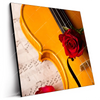 Led Wandbild Violine Rose Quadrat Produktvorschau Seitlich