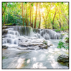 Led Wandbild Wald Wasserfall No 1 Quadrat Produktvorschau Frontal