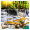 Led Wandbild Wald Wasserfall No 2 Quadrat Produktvorschau Frontal