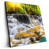 Led Wandbild Wald Wasserfall No 2 Quadrat Produktvorschau Seitlich