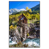 Led Wandbild Waldhuette Am Fluss Hochformat Produktvorschau Frontal