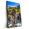 Led Wandbild Waldhuette Am Fluss Hochformat Produktvorschau Seitlich