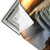 Led Wandbild Wasserfall Bei Abendsonne Quadrat Materialvorschau