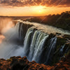 Led Wandbild Wasserfall Bei Abendsonne Quadrat Motivvorschau