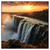 Led Wandbild Wasserfall Bei Abendsonne Quadrat Produktvorschau Frontal