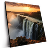 Led Wandbild Wasserfall Bei Abendsonne Quadrat Produktvorschau Seitlich