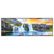 Led Wandbild Wasserfall Bei Sonnenuntergang Panorama Produktvorschau Frontal