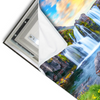 Led Wandbild Wasserfall Bei Sonnenuntergang Querformat Materialvorschau