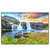 Led Wandbild Wasserfall Bei Sonnenuntergang Querformat Produktvorschau Frontal