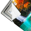 Led Wandbild Wasserfall Im Wald Quadrat Materialvorschau