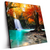 Led Wandbild Wasserfall Im Wald Quadrat Produktvorschau Seitlich