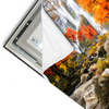 Led Wandbild Wasserfall In Herbstlandschaft Querformat Materialvorschau