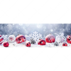 Led Wandbild Weihnachtskugeln Im Winterwunderland Panorama Motivvorschau