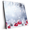 Led Wandbild Weihnachtskugeln Im Winterwunderland Quadrat Produktvorschau Seitlich
