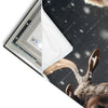 Led Wandbild Weihnachtsmann Fuettert Rentier Hochformat Materialvorschau
