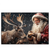 Led Wandbild Weihnachtsmann Fuettert Rentier Querformat Produktvorschau Frontal